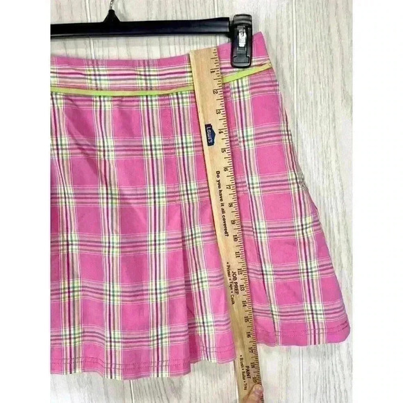 Lilly Pulitzer Sz 6 Pleated Plaid Skort Skirt Golf Clueless Preppy Pink Y2K - Picture 8 of 8